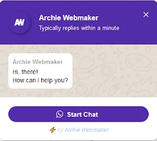 WhatsApp Live Chat Widget
